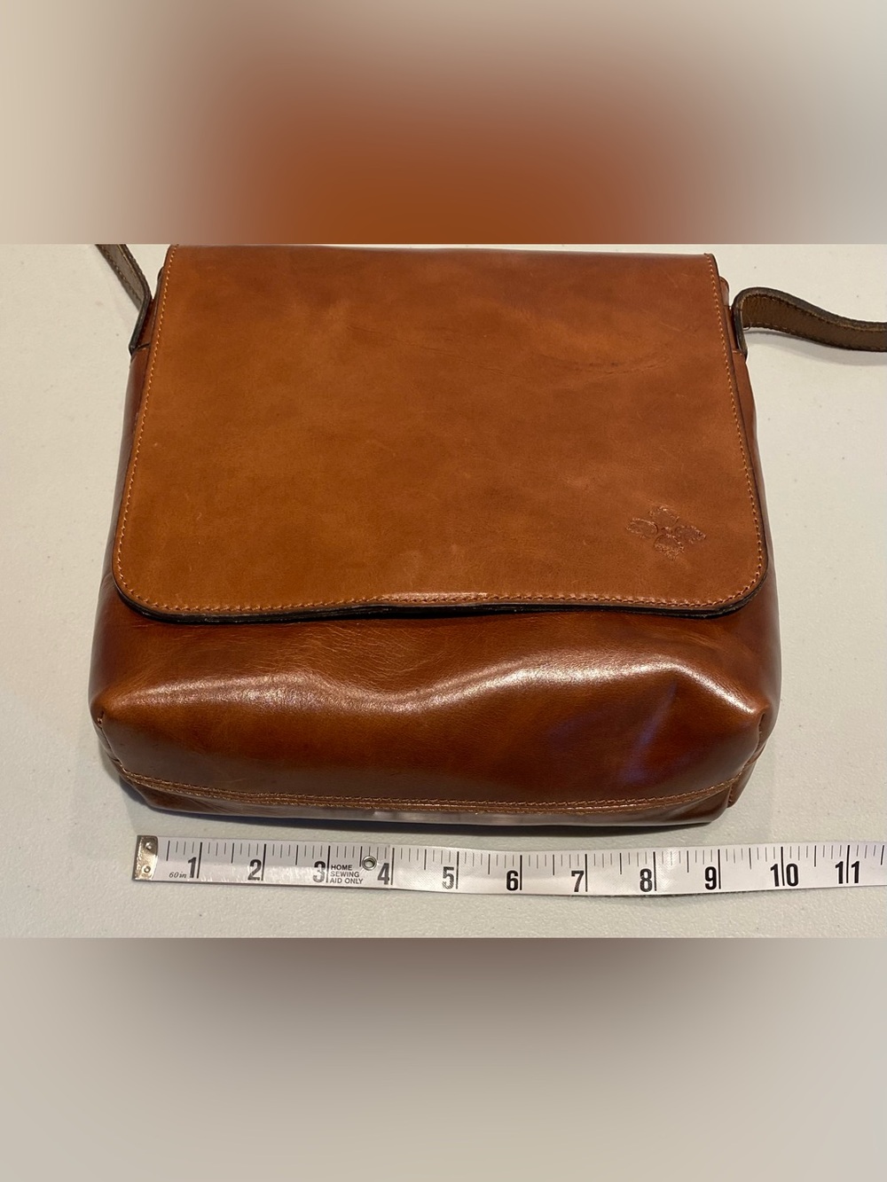 Patricia Nash Norwich Crossbody in Cognac Leather, Distressed Vintage, NWT - Picture 8 of 10